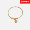 HEART PENDANT BRACELET - GOLD