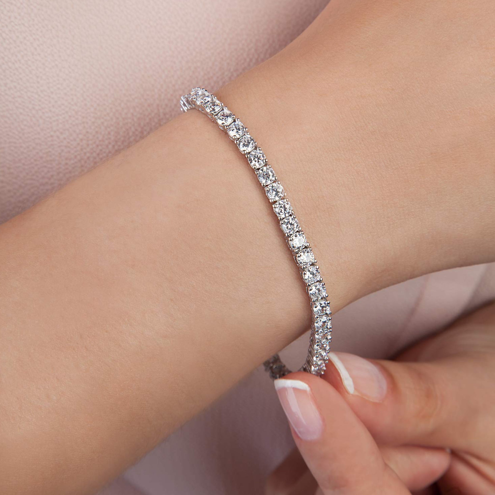 3MM TENNIS BRACELET - SILVER