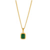 FRENCH EMERALD LUXURY PENDANT - GOLD