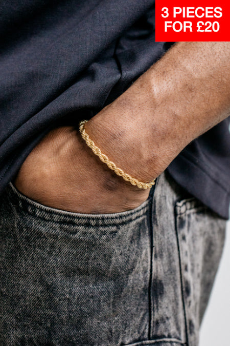 5mm Rope Bracelet - Gold