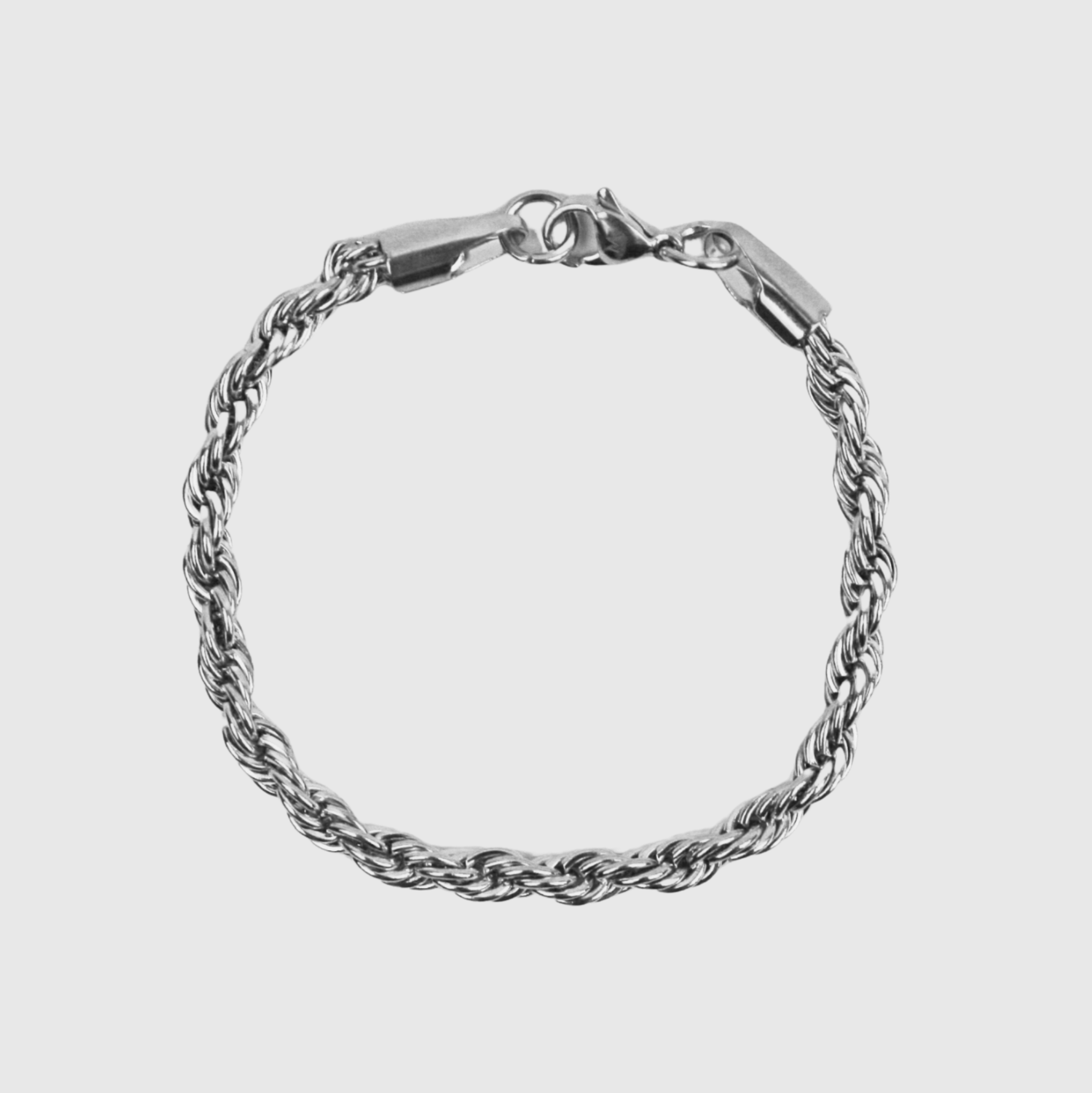 5mm Rope Bracelet - Silver