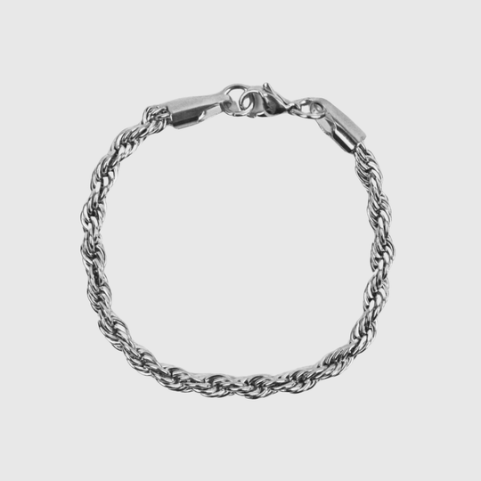 5mm Rope Bracelet - Silver