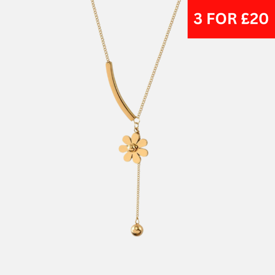 SMALL DAISy exquisite collarbone chain necklace - GOLD