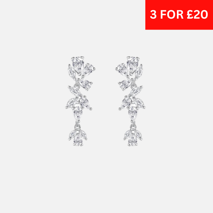 Luxury cut marquisTe earring - SILVER