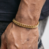 8mm Miami Cuban Bracelet - Gold
