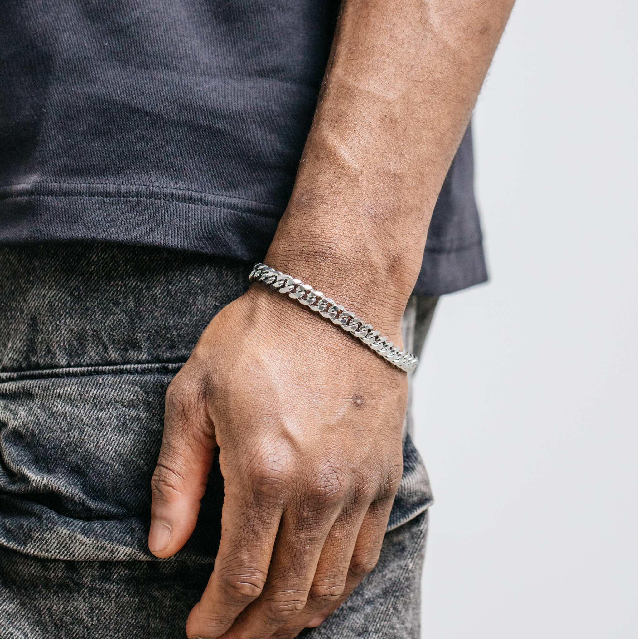 8mm Miami Cuban Bracelet - Silver