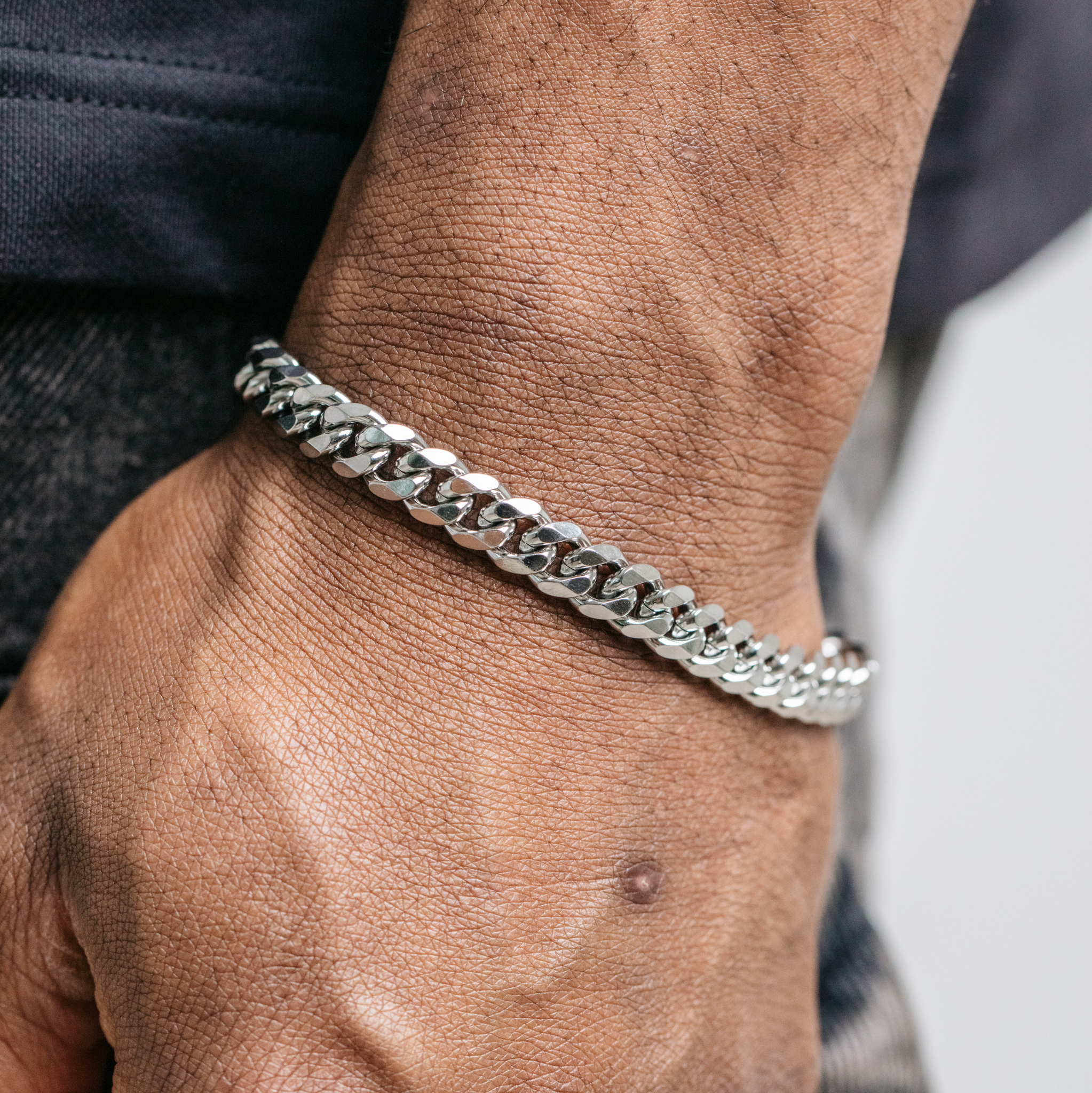8mm Miami Cuban Bracelet - Silver