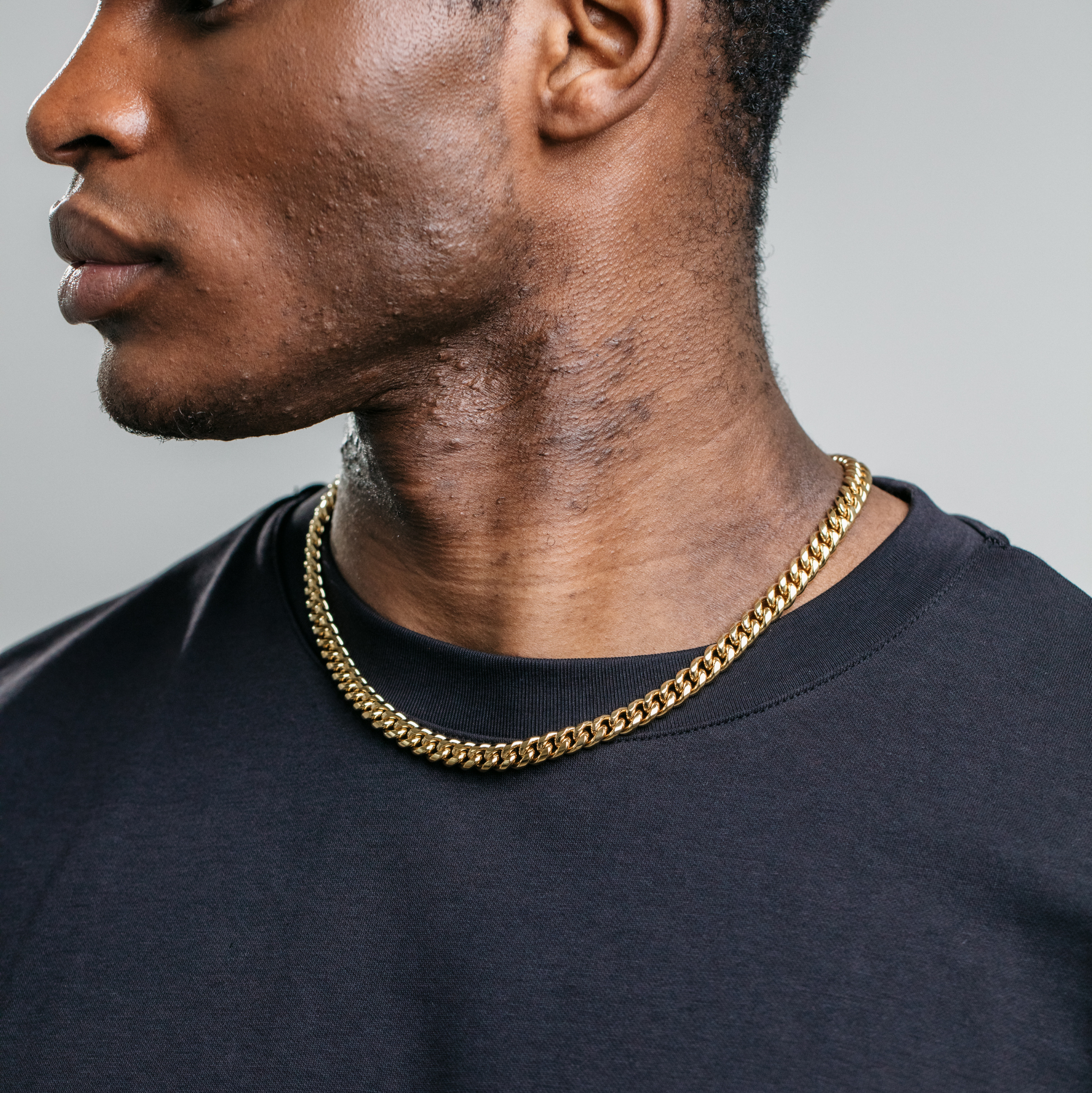 8mm Miami Cuban Chain - Gold