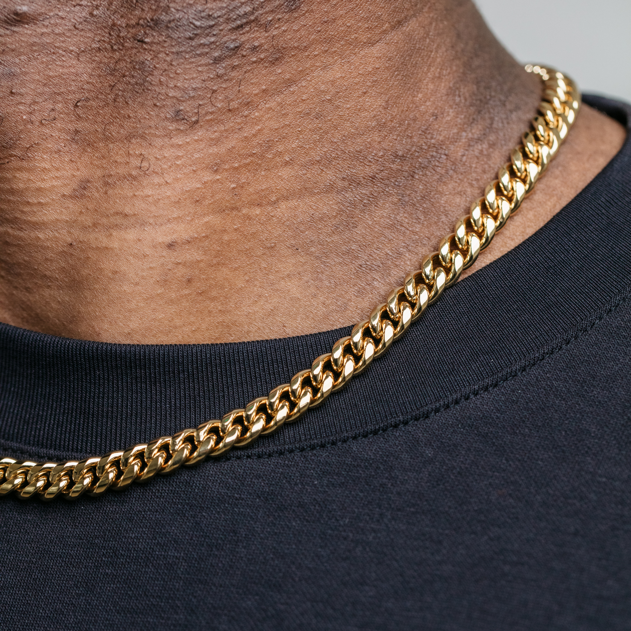 8mm Miami Cuban Chain - Gold