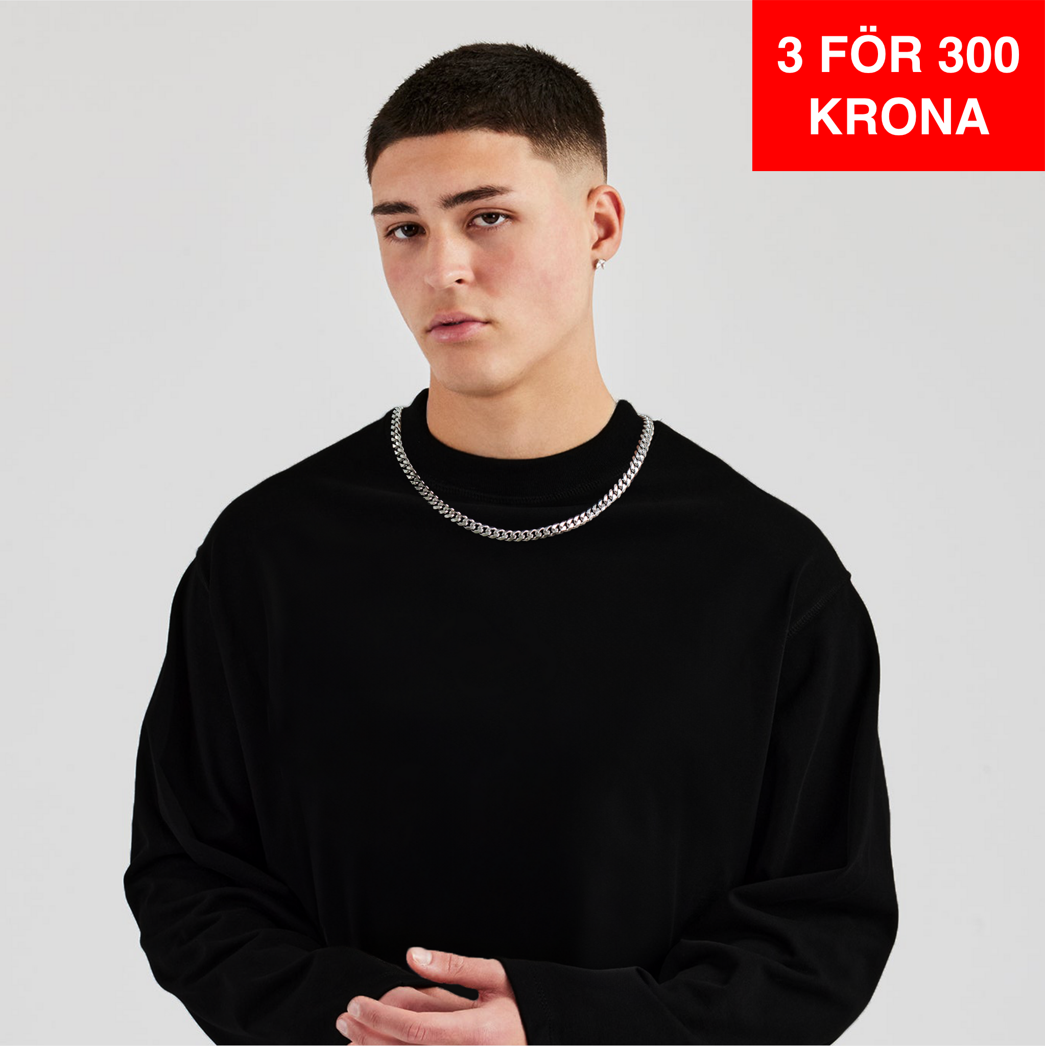8mm Miami Cuban Chain - Silver (S)