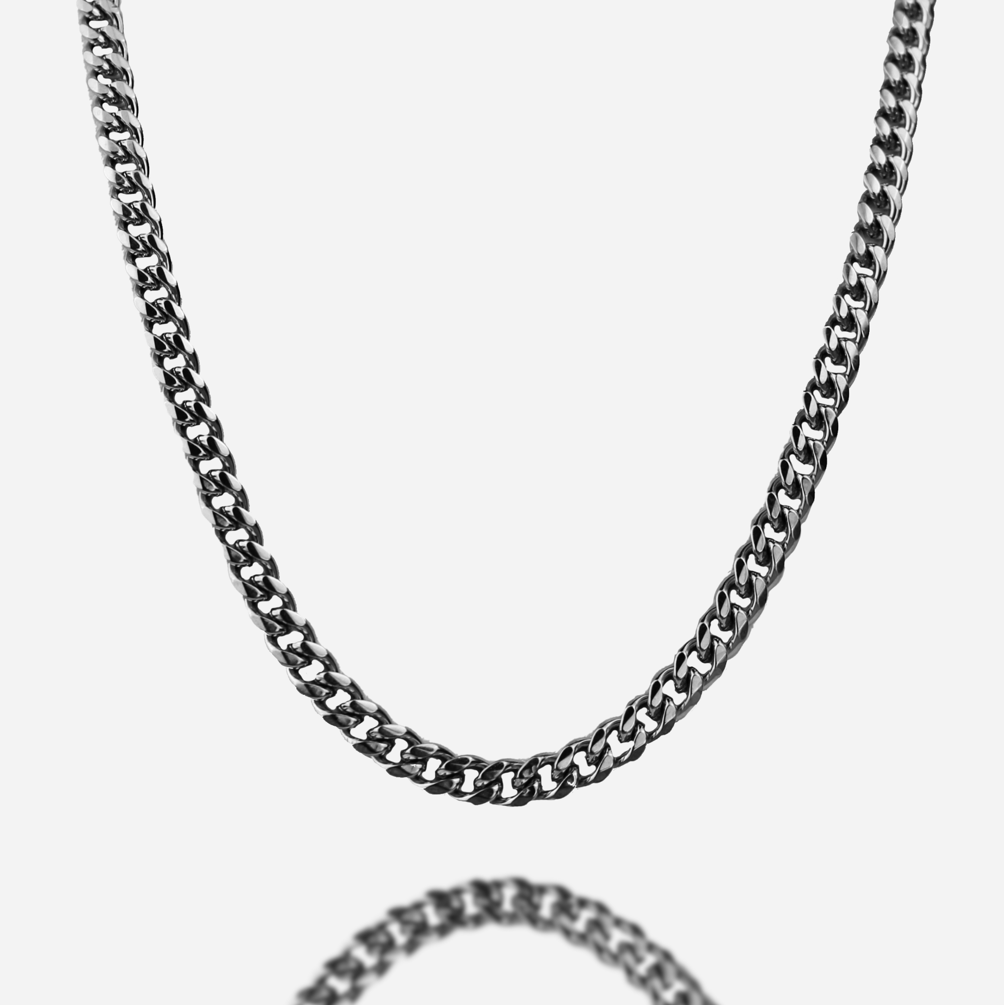 8mm Miami Cuban Chain - Silver