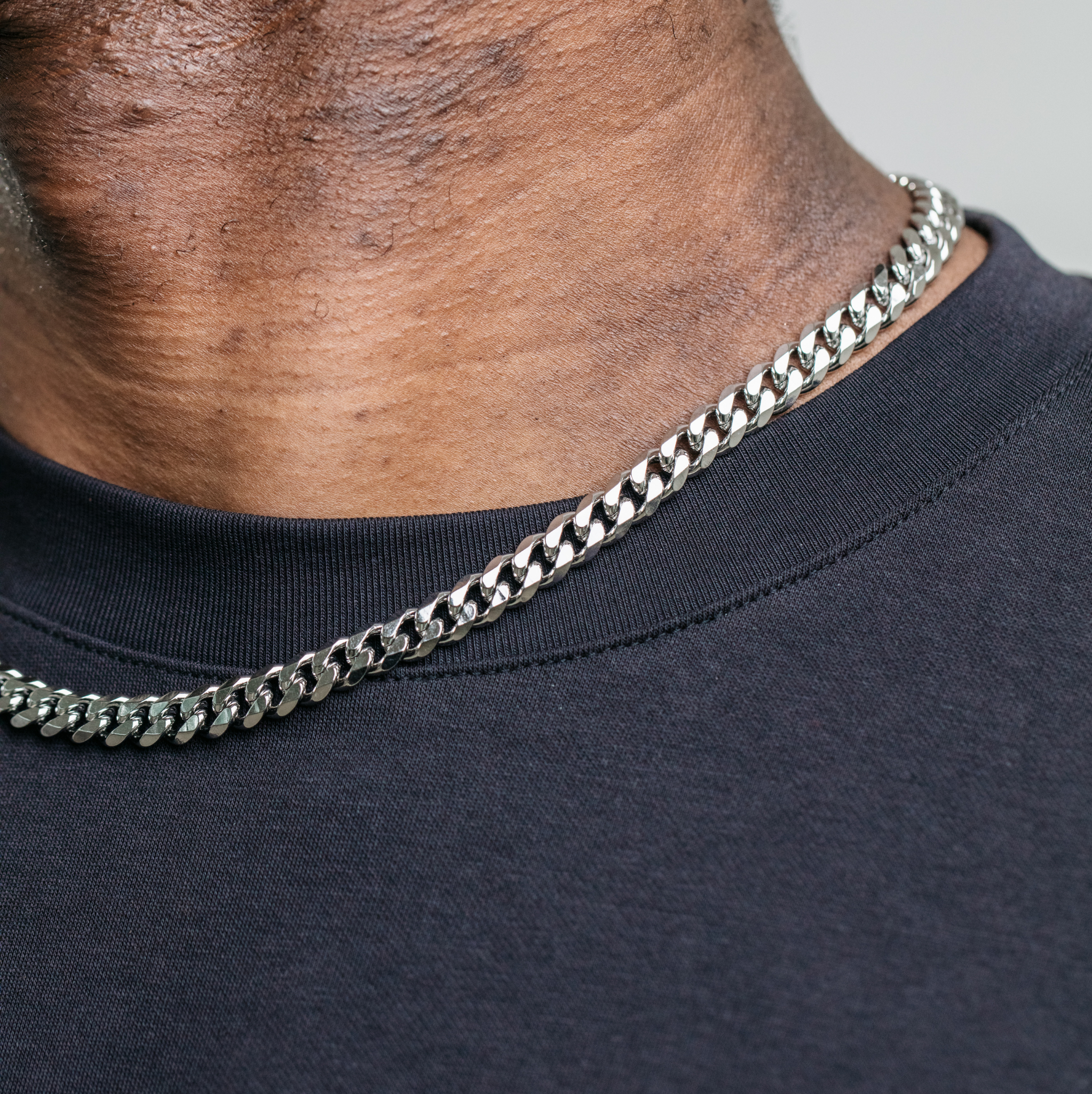 8mm Miami Cuban Chain - Silver
