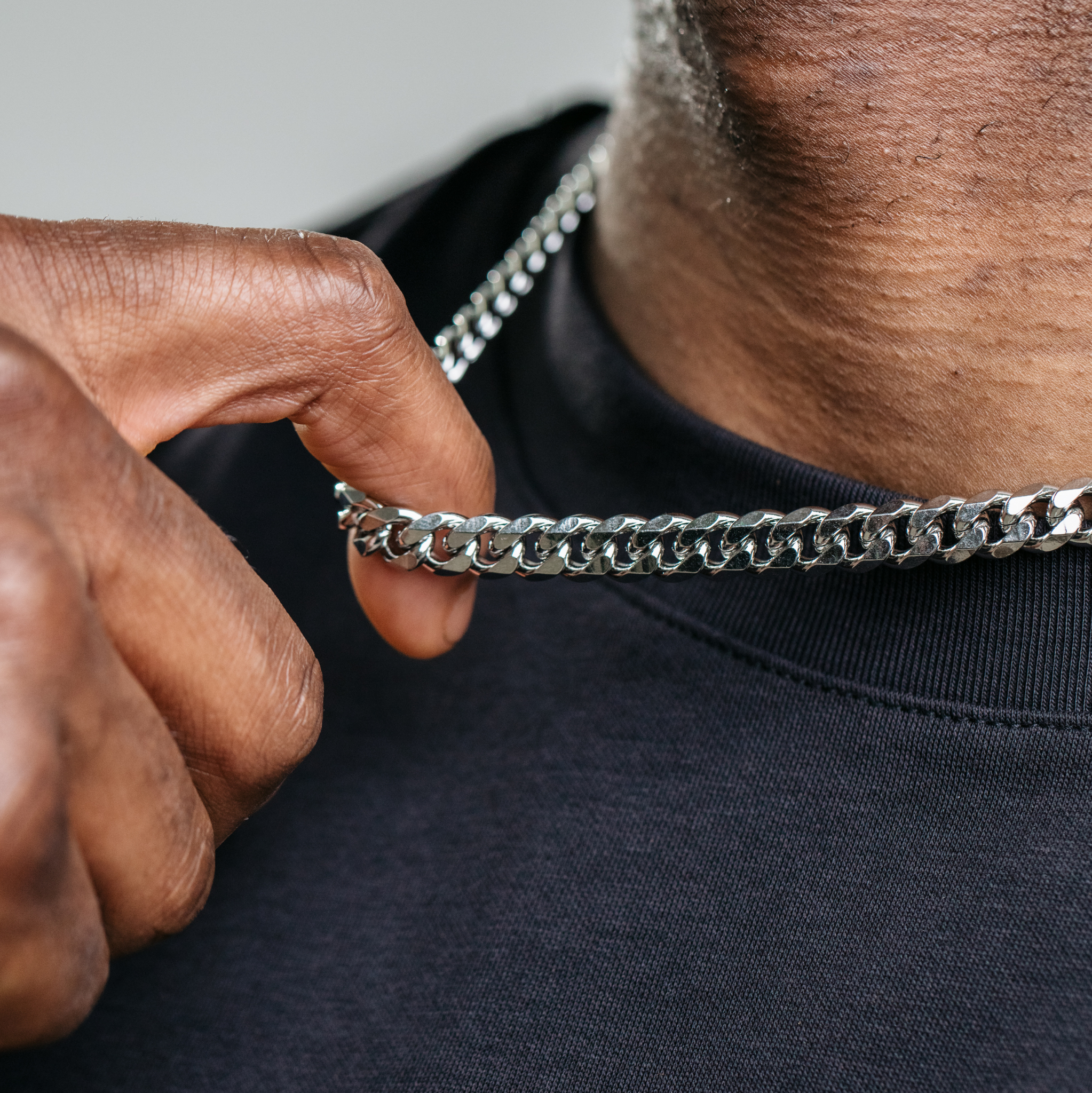8mm Miami Cuban Chain - Silver