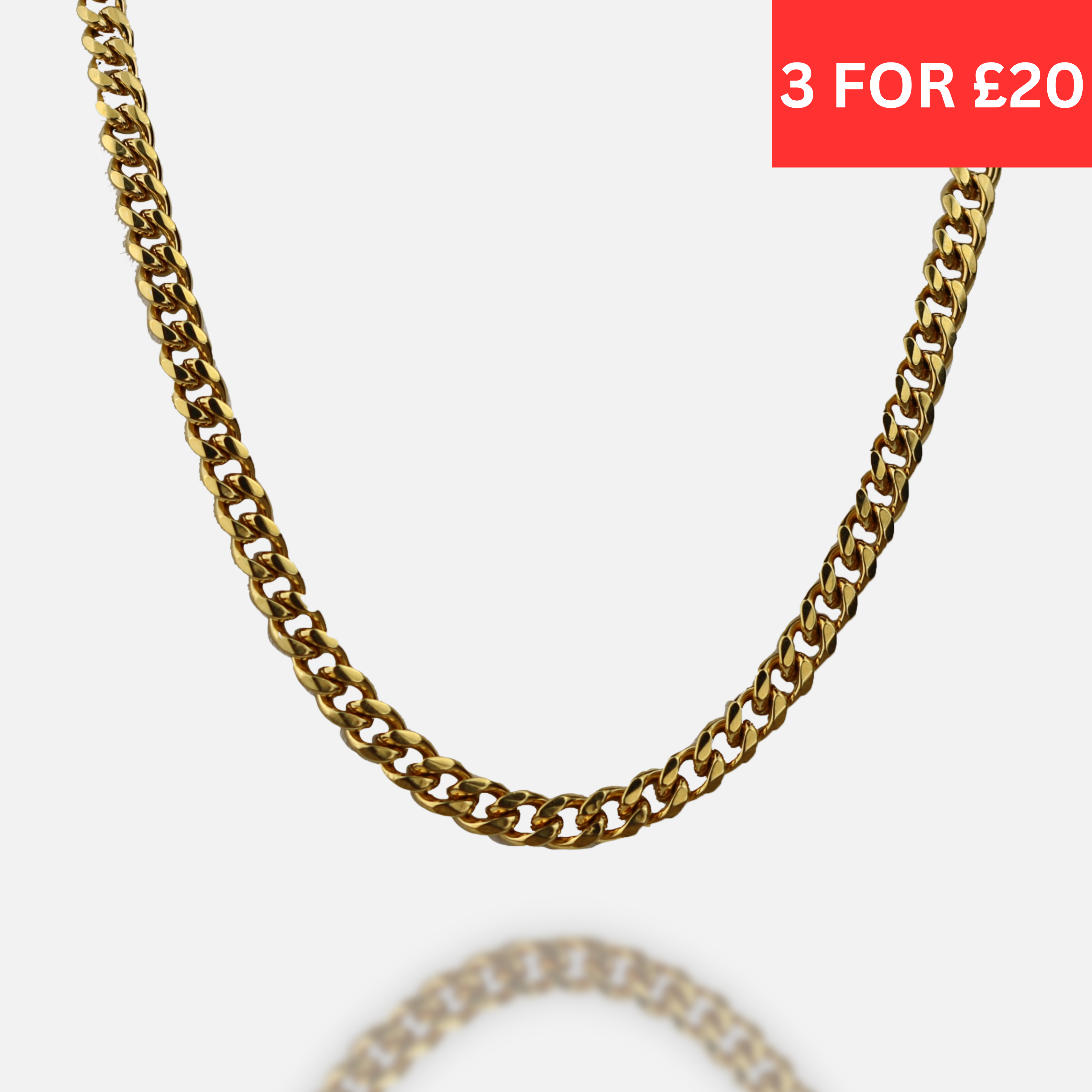 8mm Miami Cuban Chain - Gold