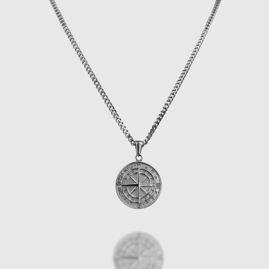 Compass Pendant - Silver