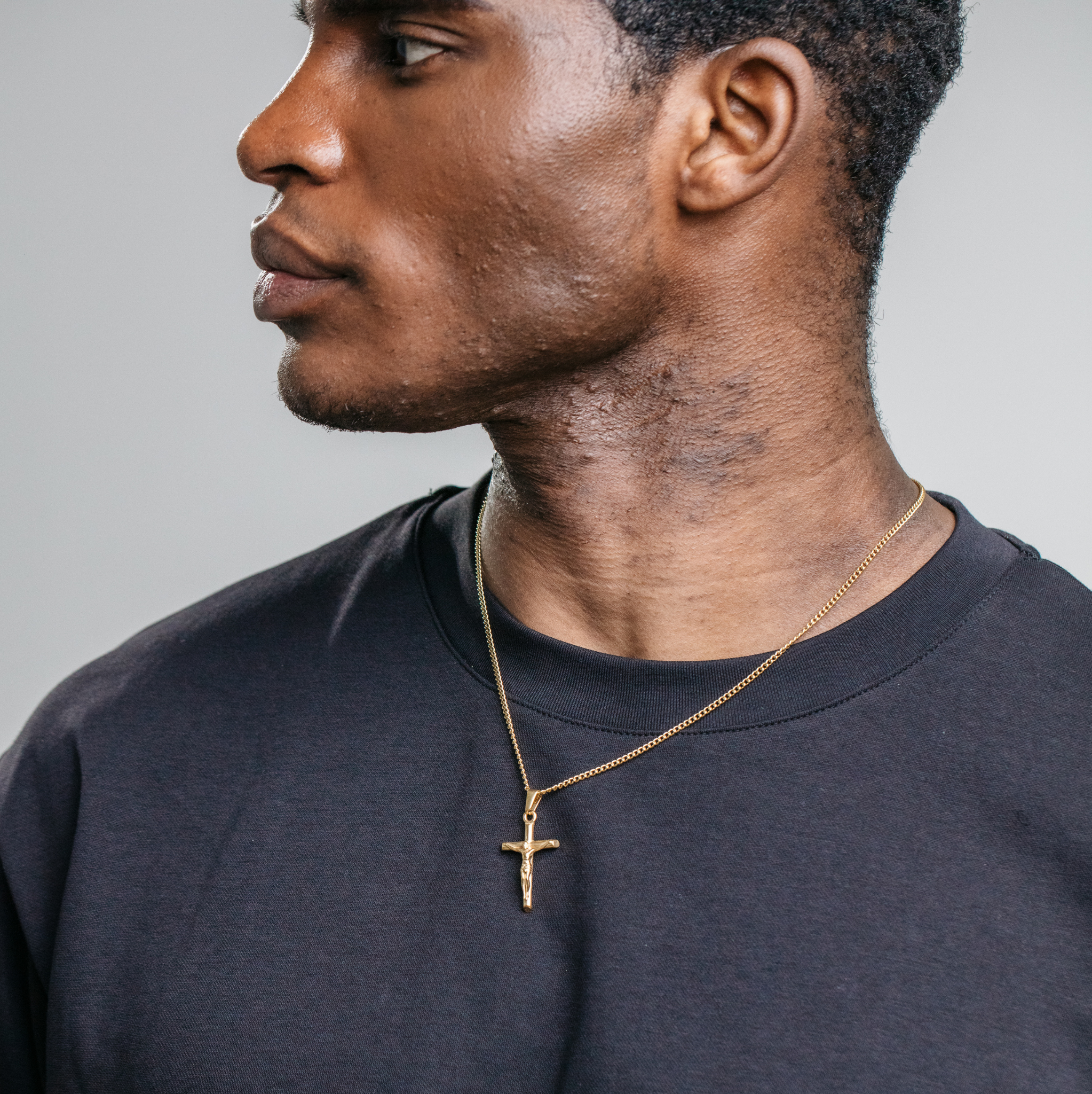 Crucifix Pendant - Gold