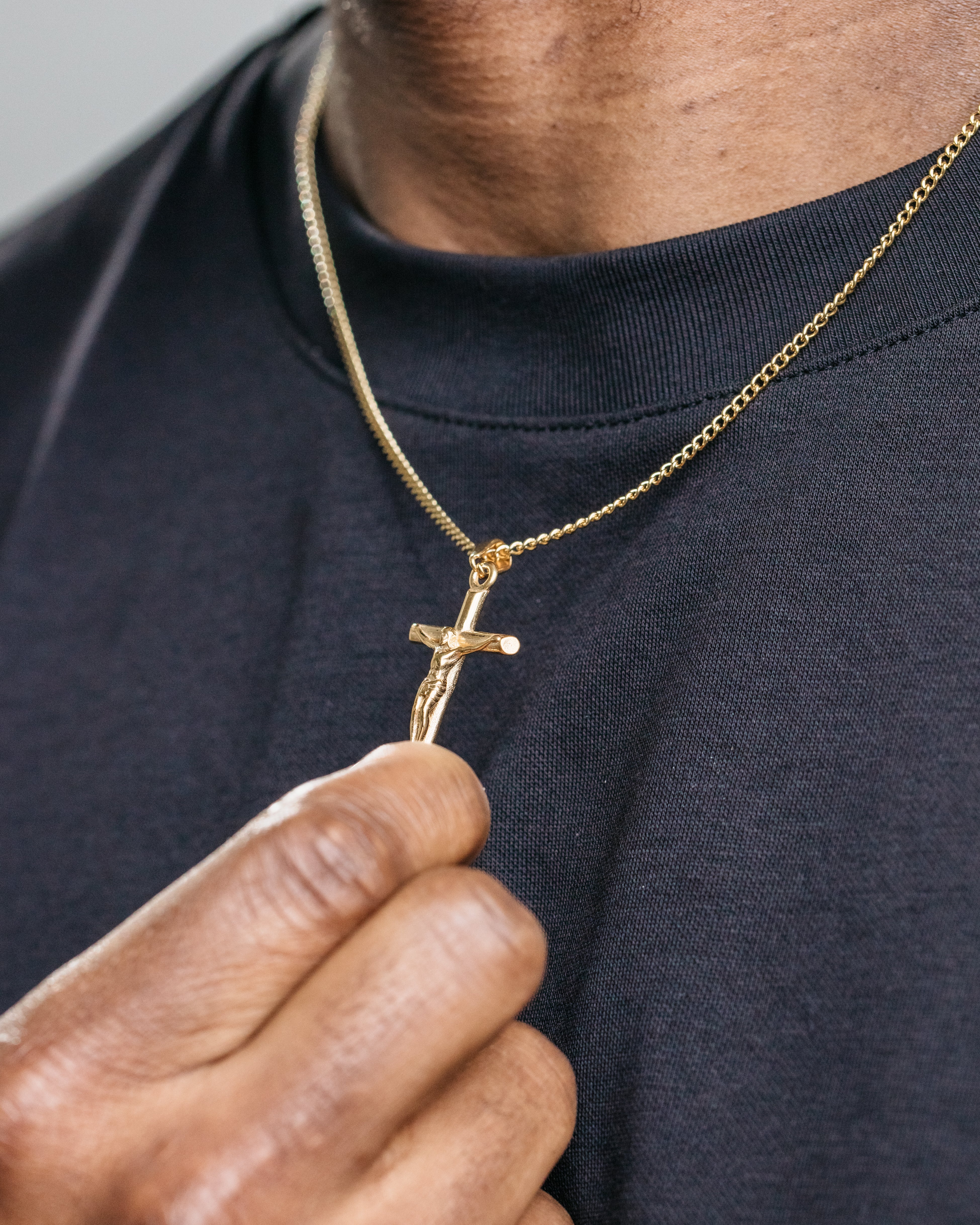 Crucifix Pendant - Gold