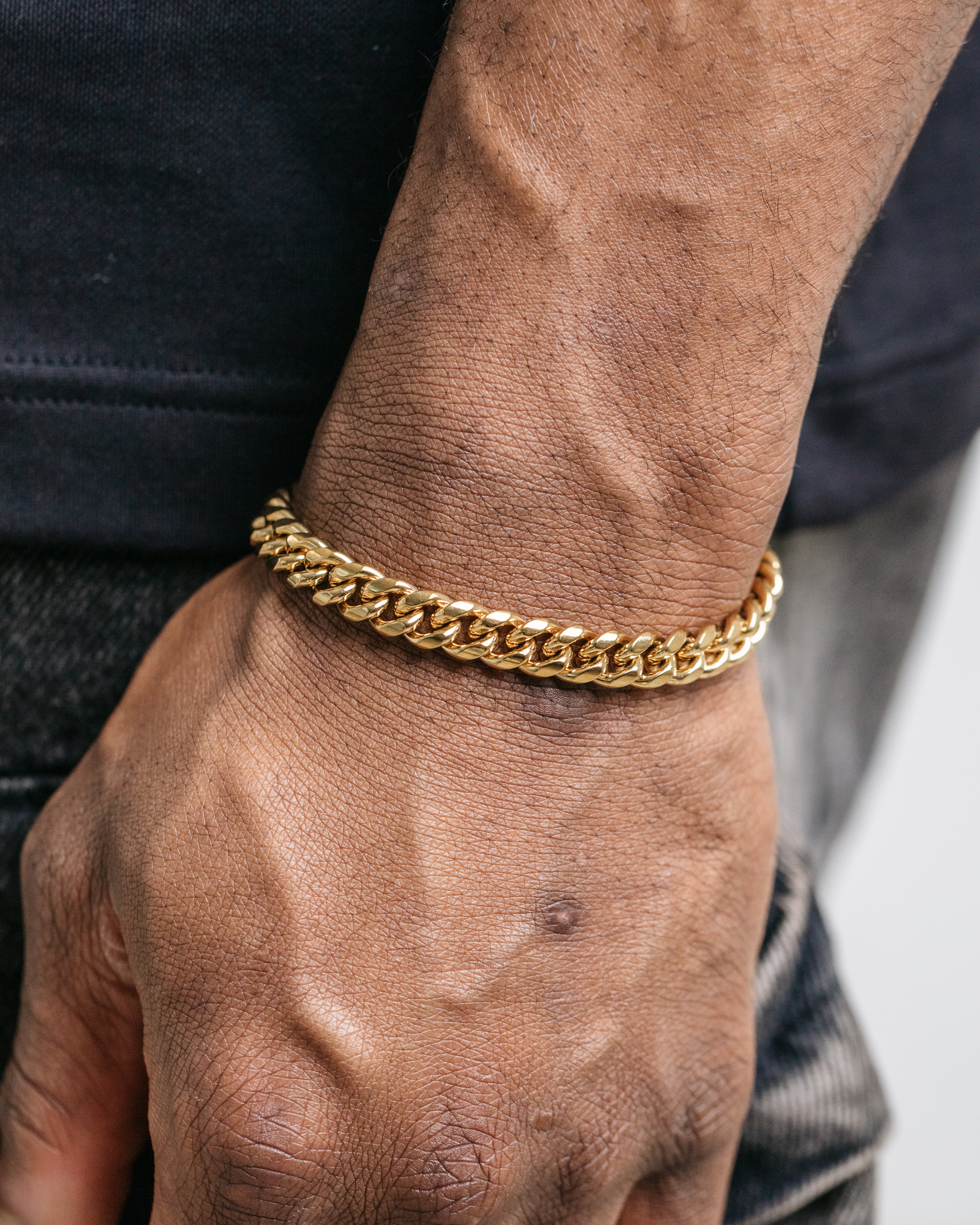 8mm Miami Cuban Bracelet - Gold