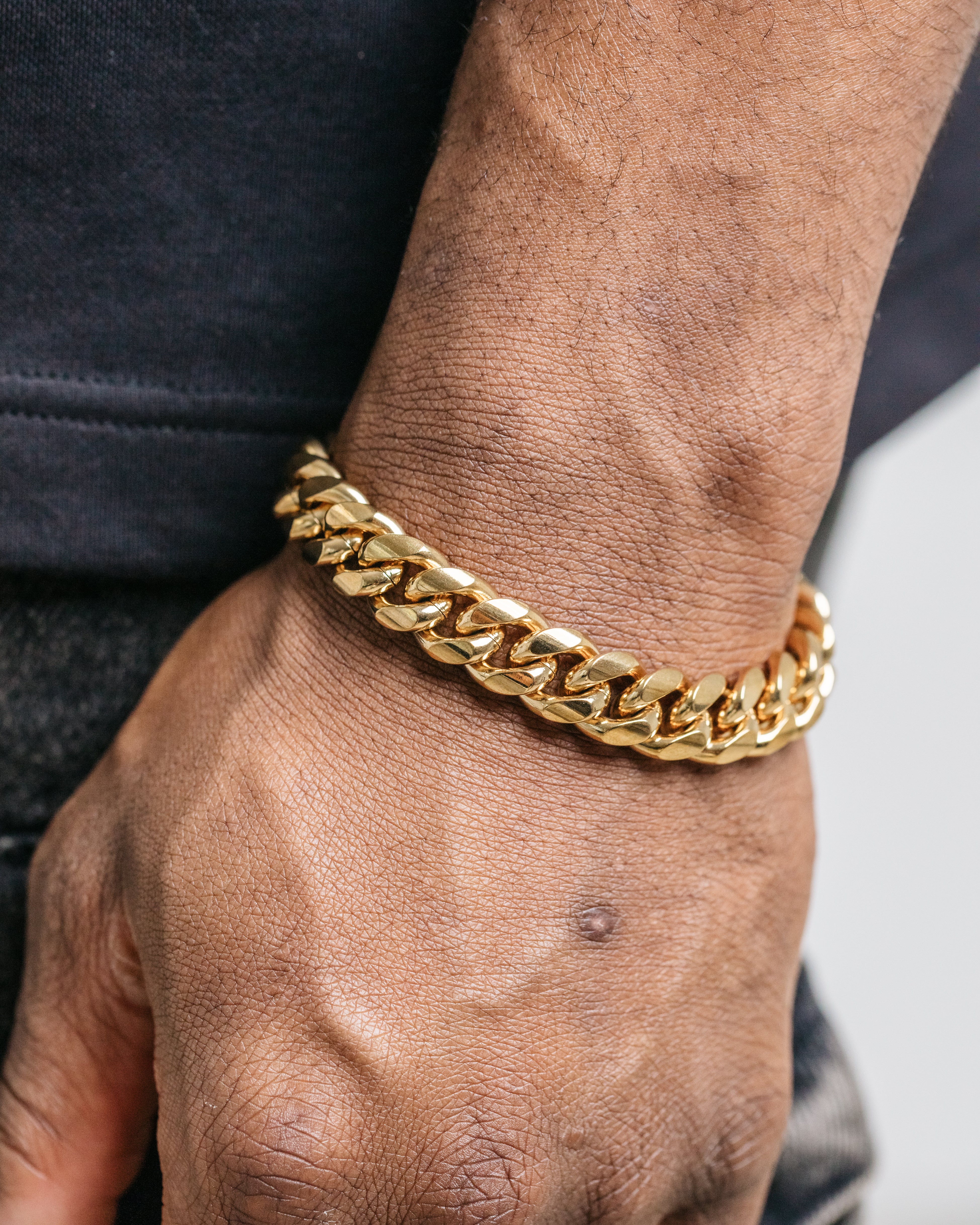 12mm Miami Cuban Bracelet - Gold