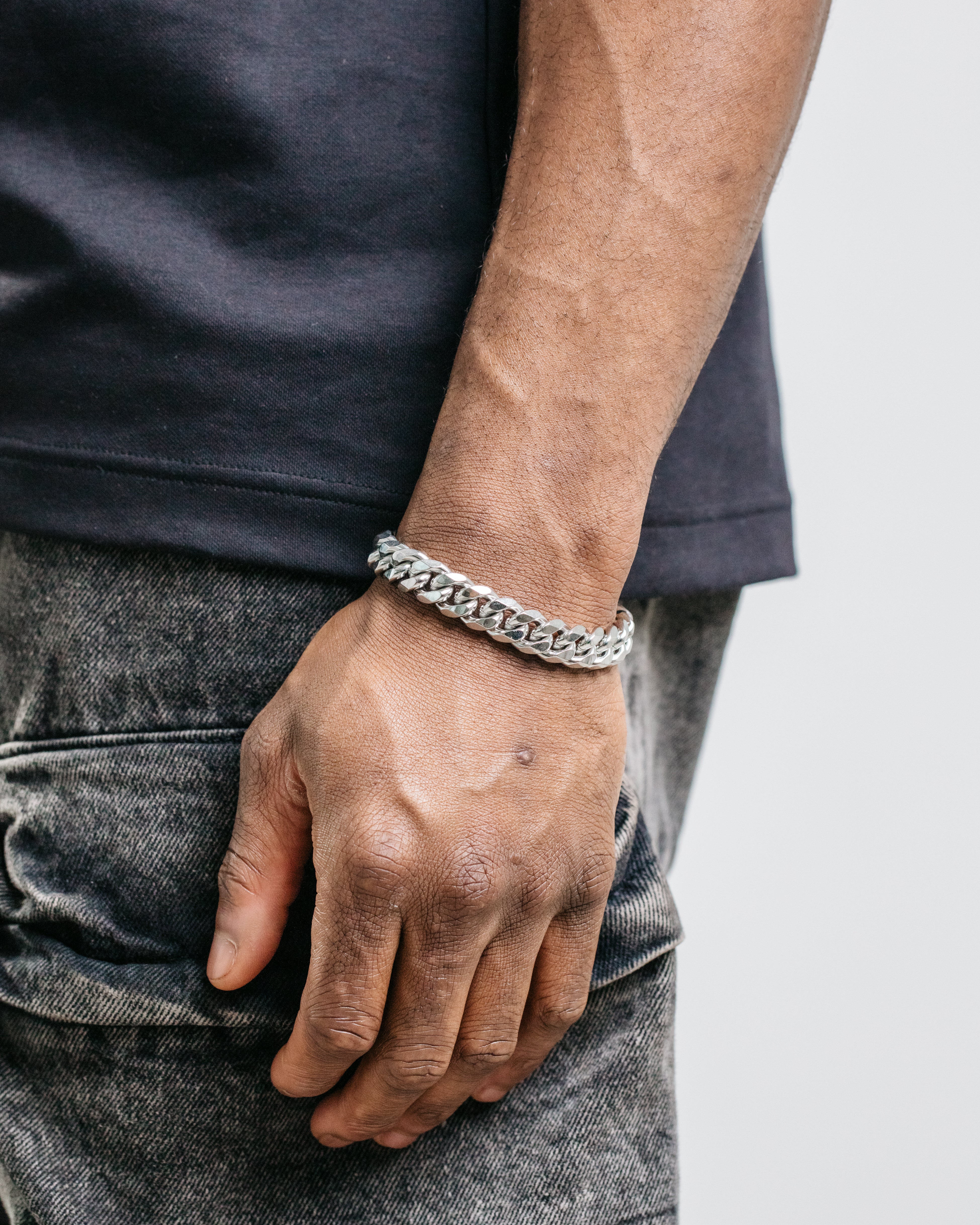 12mm Miami Cuban Bracelet - Silver