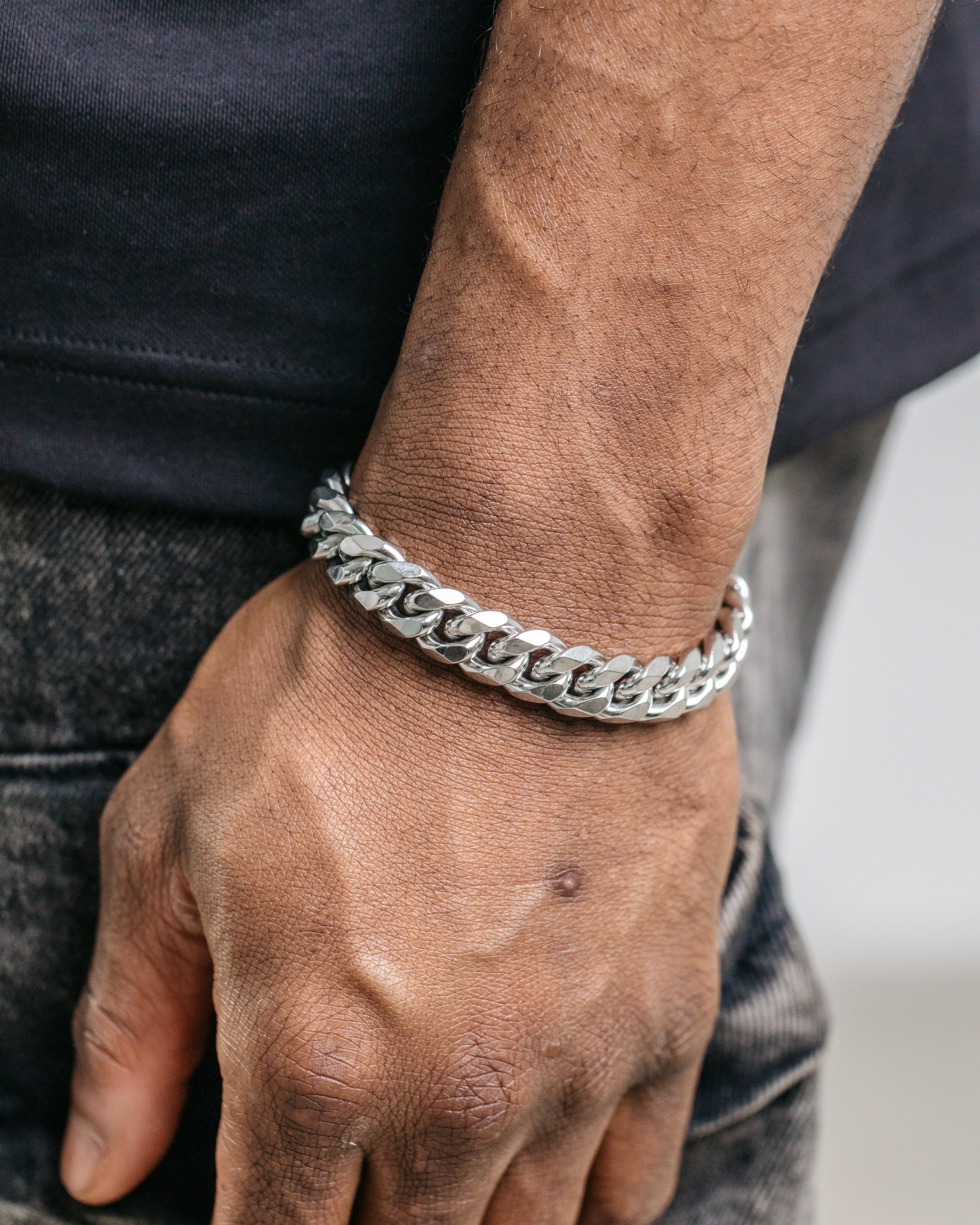 12mm Miami Cuban Bracelet - Silver