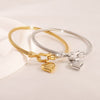 HEART PENDANT BRACELET - GOLD