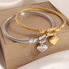 HEART PENDANT BRACELET - GOLD