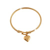 HEART PENDANT BRACELET - GOLD